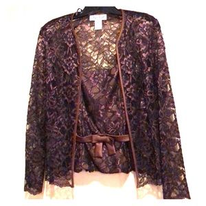 LaNuit Lace Blouse/Jacket Size 10